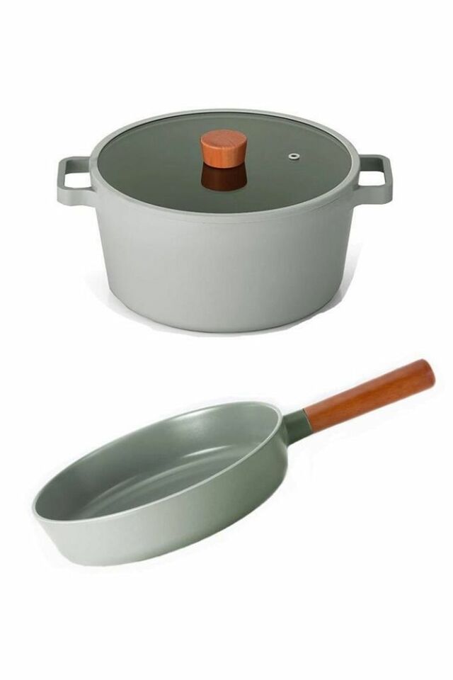 Fika Gri 26cm Tencere & 26cm Tava Seti