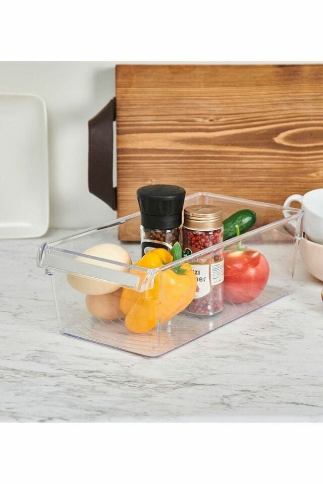 Buzdolabı Içi Organizer Dolap Içi Düzenleyici Raf 325*205*100 Mm Şeffaf