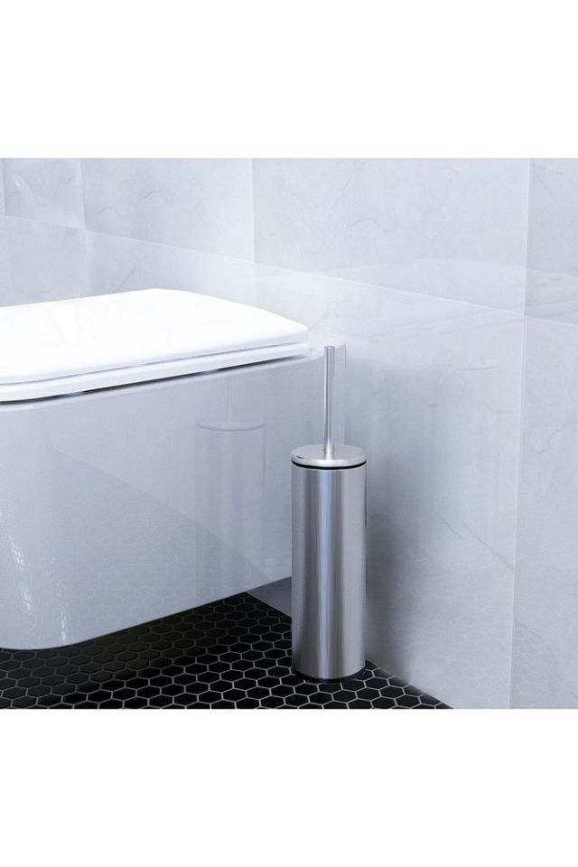 Cigo Wc Tuvalet Fırçası Paslanmaz Mat İç Kısım Siyah