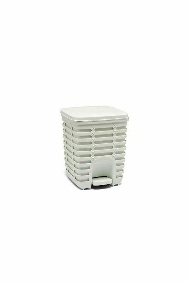 Palm Pedallı Kare Çöp Kovası 9 Lt - Beyaz